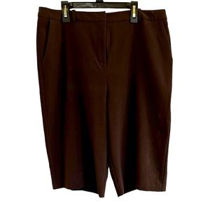 East 5th chocolate brown knee length walking dress shorts women 14